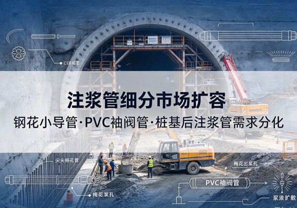 玛沁注浆管细分市场扩容，隧道钢花小导管、PVC 袖阀管、桩基后注浆管需求分化